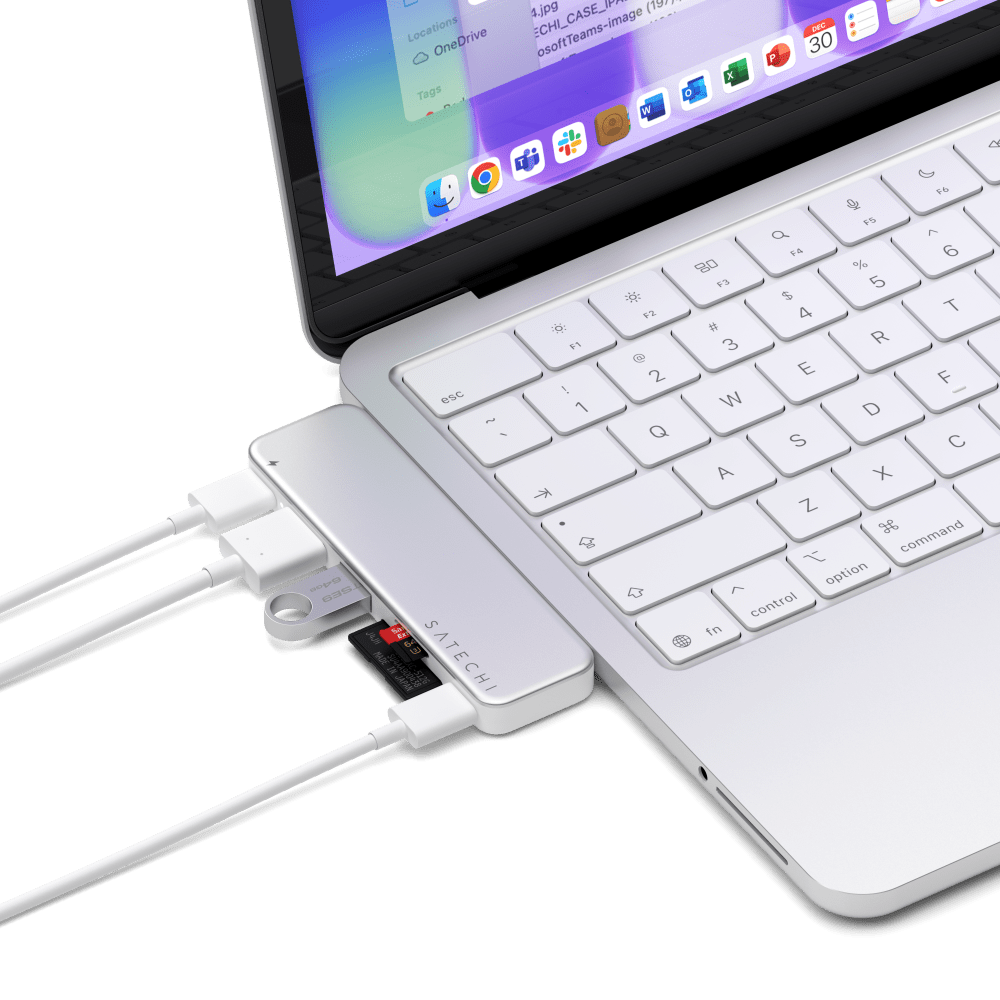 Wholesale cell phone accessory Satechi - USB C Snap Hub - Silver