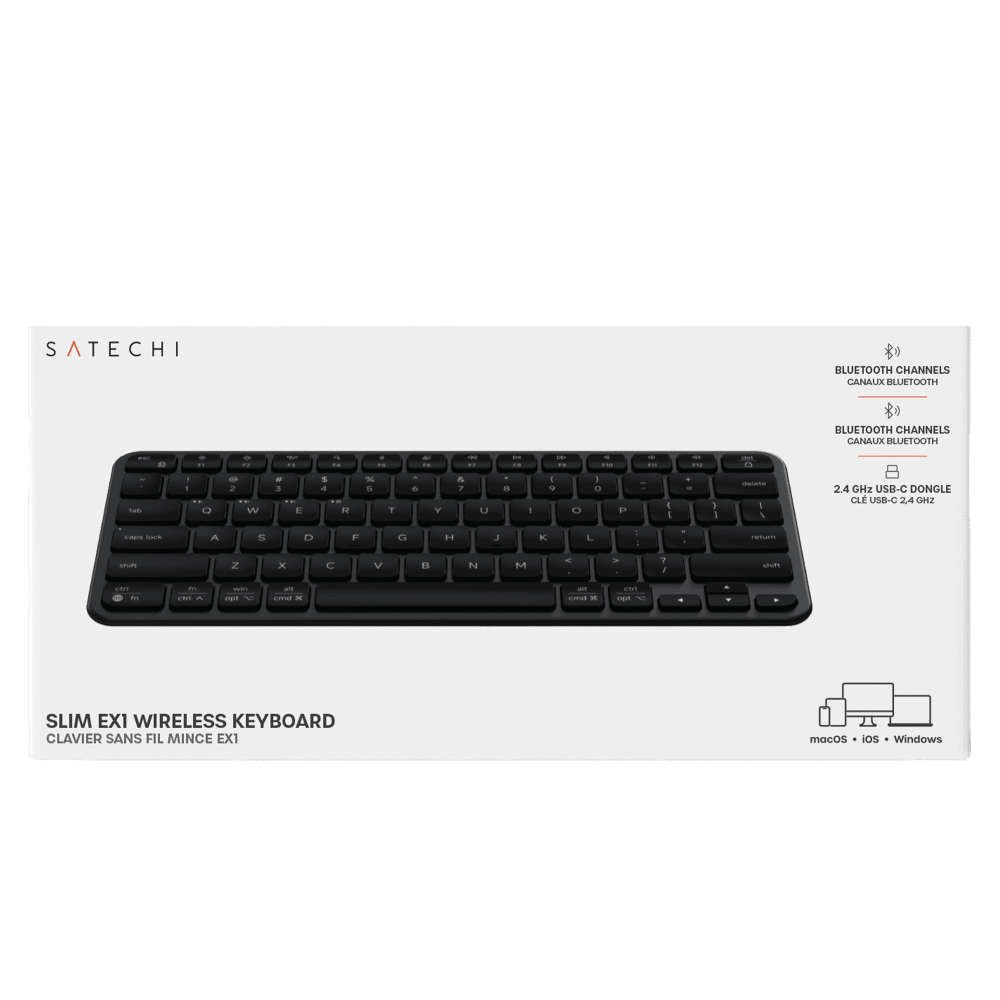 Wholesale cell phone accessory Satechi - Slim EX1 Wireless Keyboard - Space Black