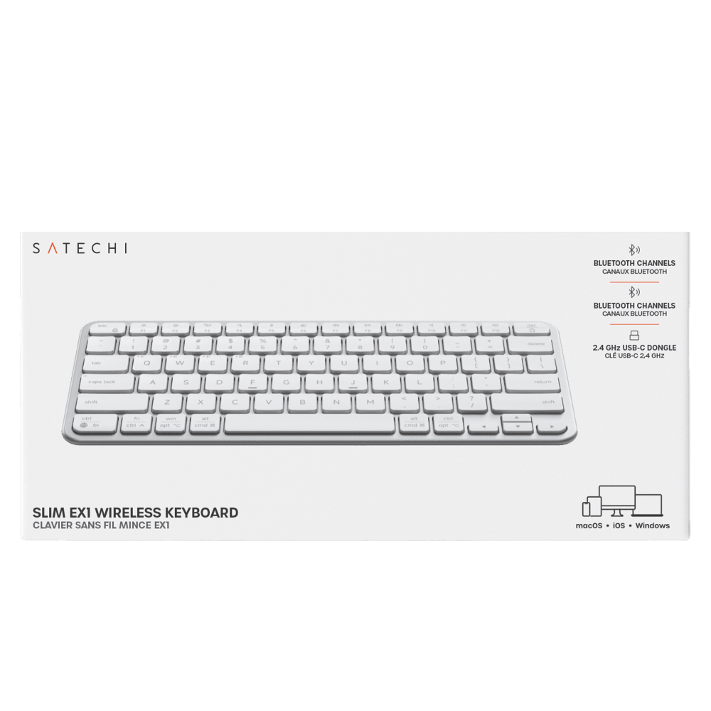Wholesale cell phone accessory Satechi - Slim EX1 Wireless Keyboard - Silver