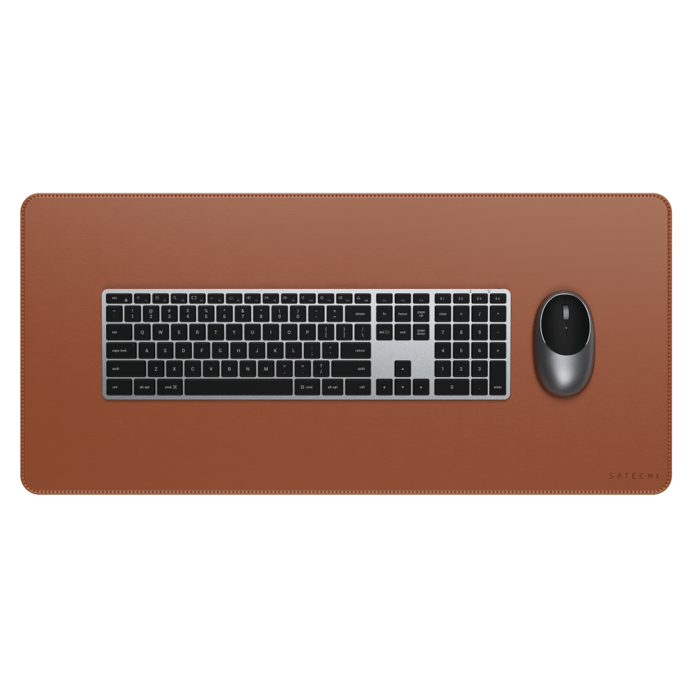 Wholesale cell phone accessory Satechi - Vegan-Leather Premium Desk Mat - Brown
