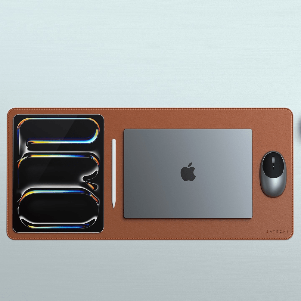 Wholesale cell phone accessory Satechi - Vegan-Leather Premium Desk Mat - Brown