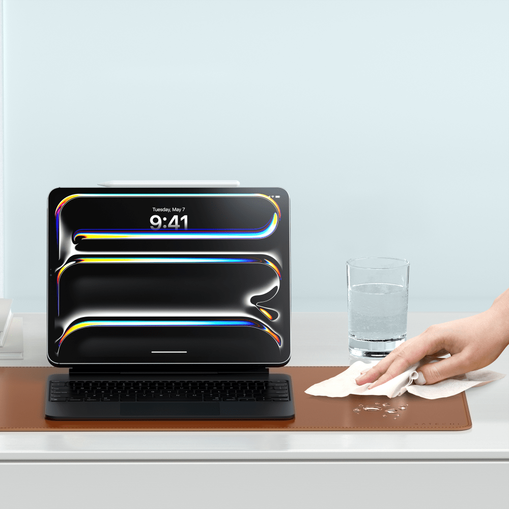 Wholesale cell phone accessory Satechi - Vegan-Leather Premium Desk Mat - Brown