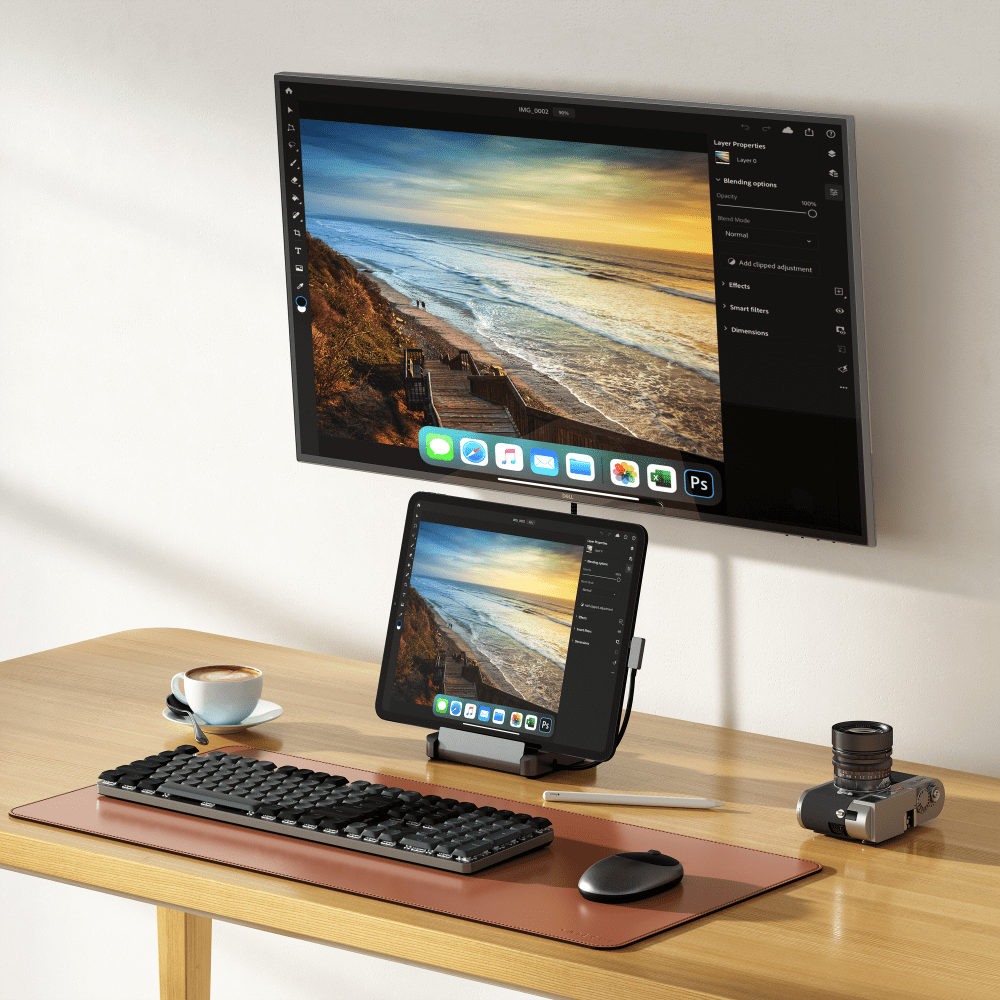 Wholesale cell phone accessory Satechi - Vegan-Leather Premium Desk Mat - Brown