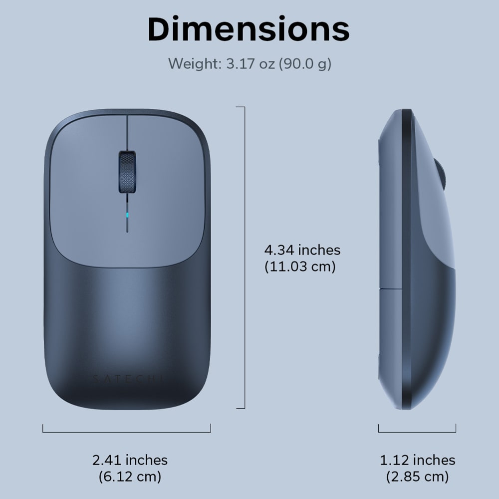 Wholesale cell phone accessory Satechi - Slim EX Wireless Mouse - Indigo