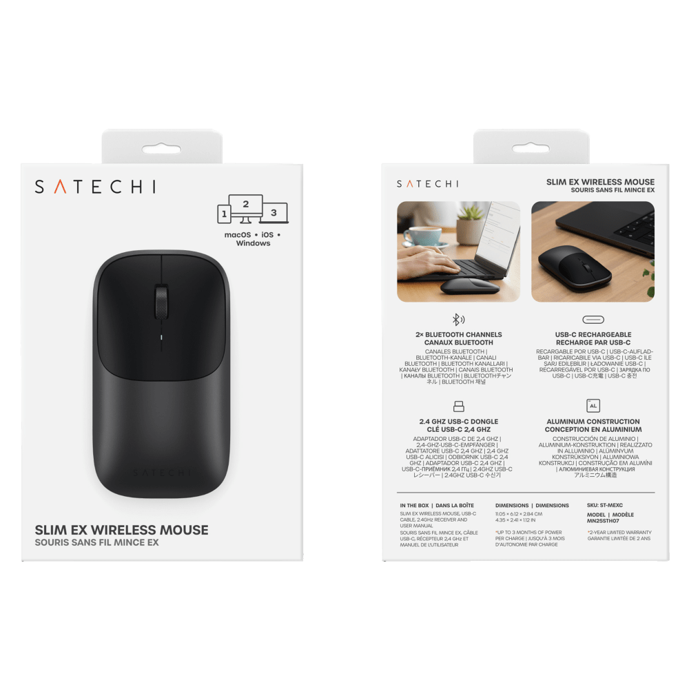 Wholesale cell phone accessory Satechi - Slim EX Wireless Mouse - Space Black