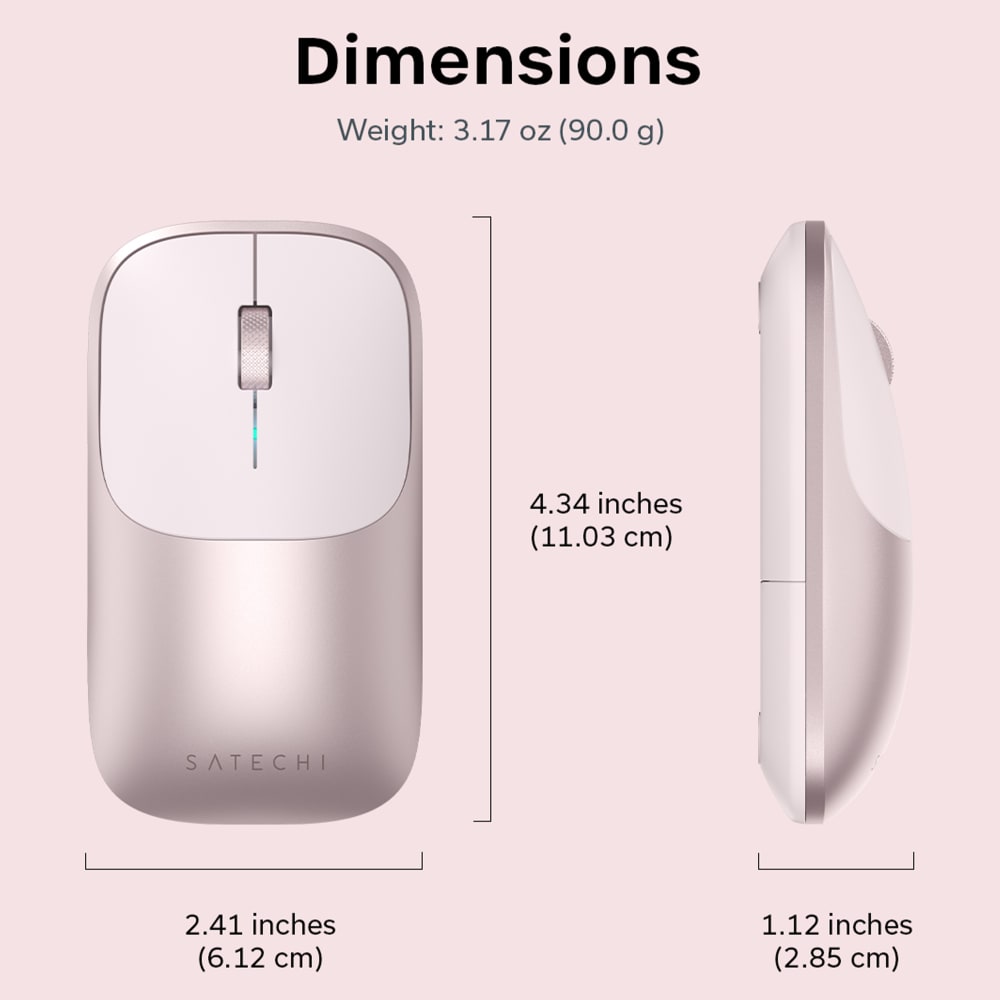 Wholesale cell phone accessory Satechi - Slim EX Wireless Mouse - Blush