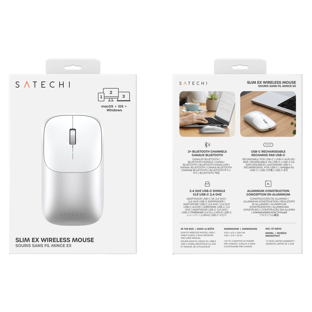 Wholesale cell phone accessory Satechi - Slim EX Wireless Mouse - Silver