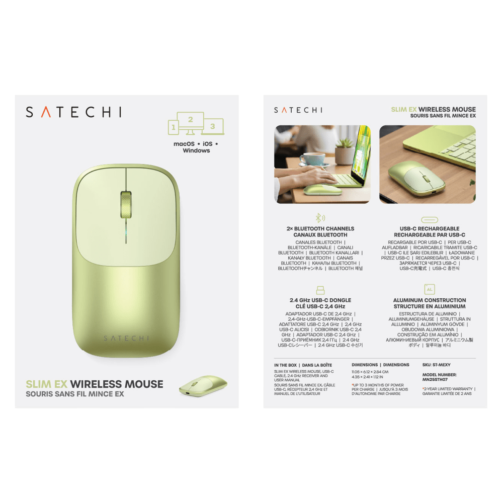 Wholesale cell phone accessory Satechi - Slim EX Wireless Mouse - Citrus