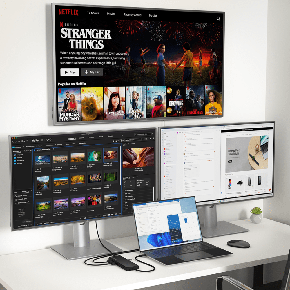 Wholesale cell phone accessory Satechi - 13-in-1 USB C Triple Display Multiport Adapter - Black