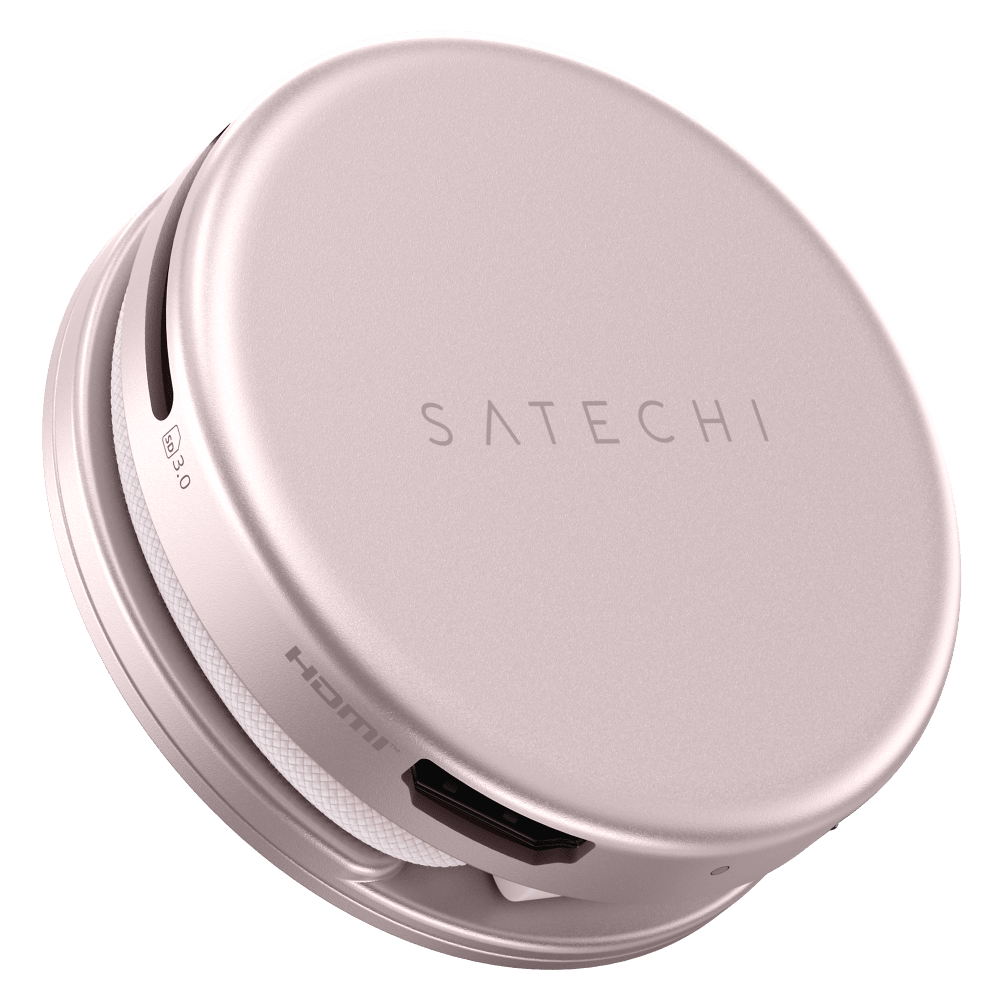 Wholesale cell phone accessory Satechi - OntheGo 5-in-1 Multiport Adapter - Blush
