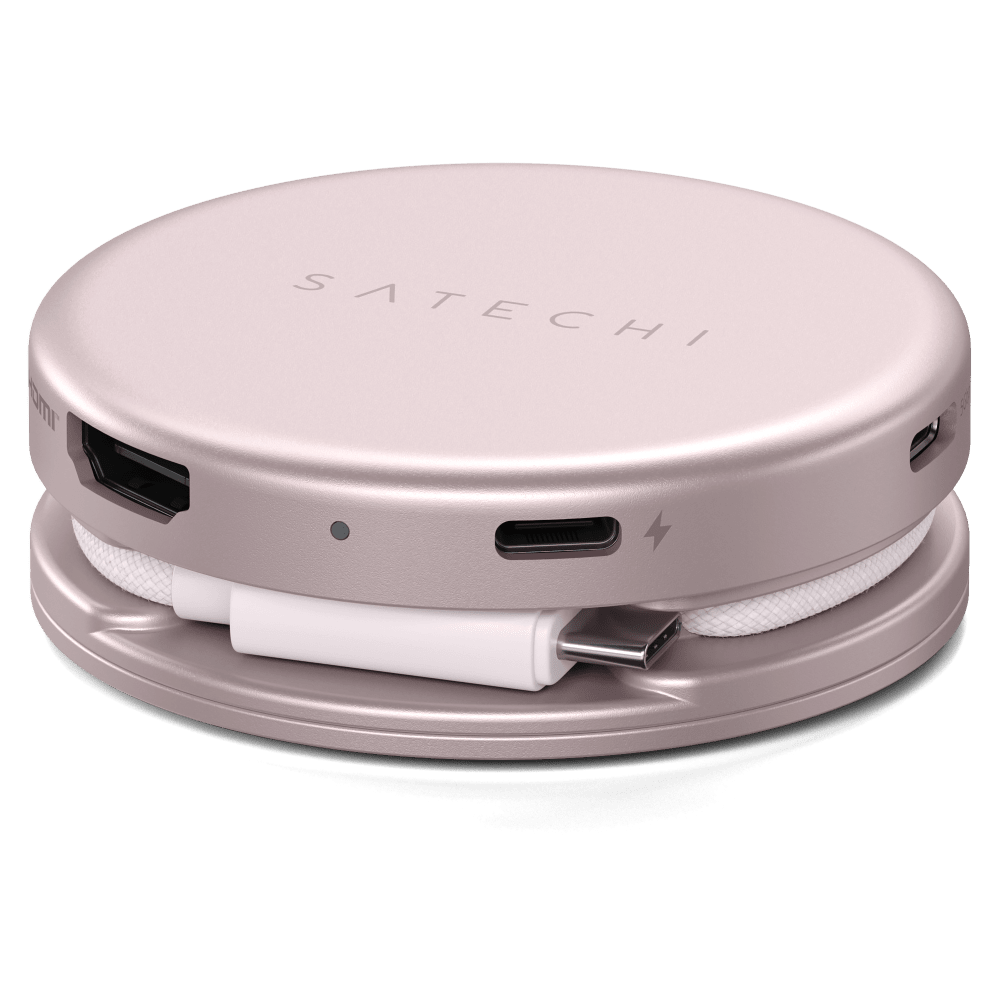 Wholesale cell phone accessory Satechi - OntheGo 5-in-1 Multiport Adapter - Blush
