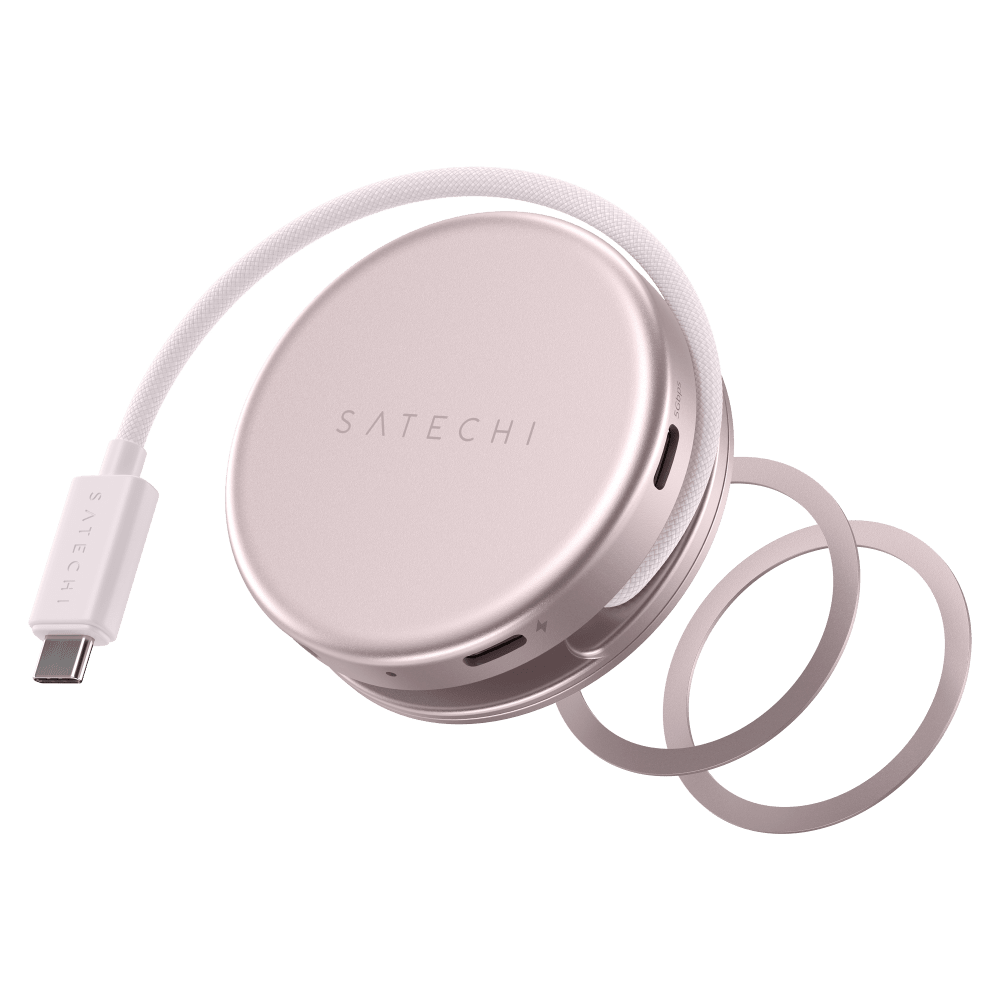 Wholesale cell phone accessory Satechi - OntheGo 5-in-1 Multiport Adapter - Blush