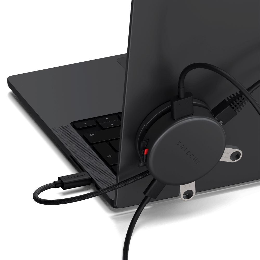 Wholesale cell phone accessory Satechi - OntheGo 7-in-1 Multiport Adapter - Space Black