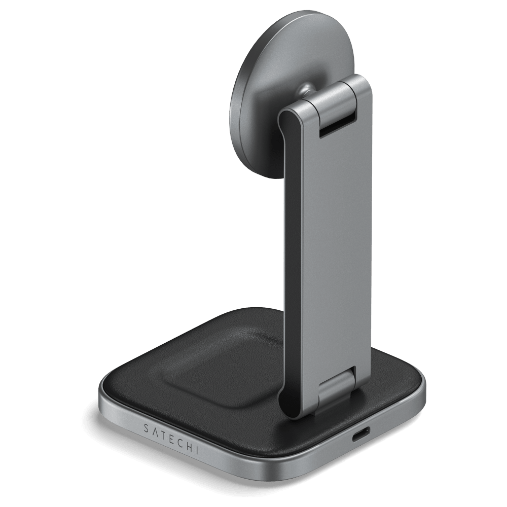 Wholesale cell phone accessory Satechi - 2 in 1 Foldable Qi2 Wireless Charging Stand - Space