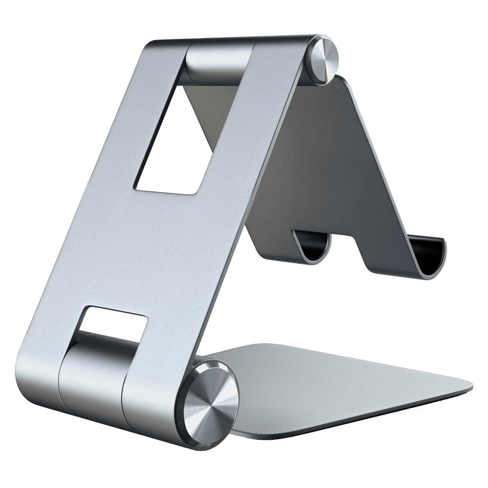 Wholesale cell phone accessory Satechi - R1 Aluminum Hinge Holder Foldable Stand - Space Gray