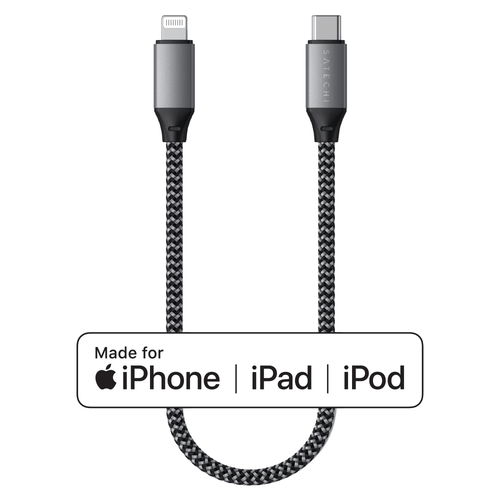 Wholesale cell phone accessory Satechi - USB C to Apple Lightning Cable 10in - Space Gray
