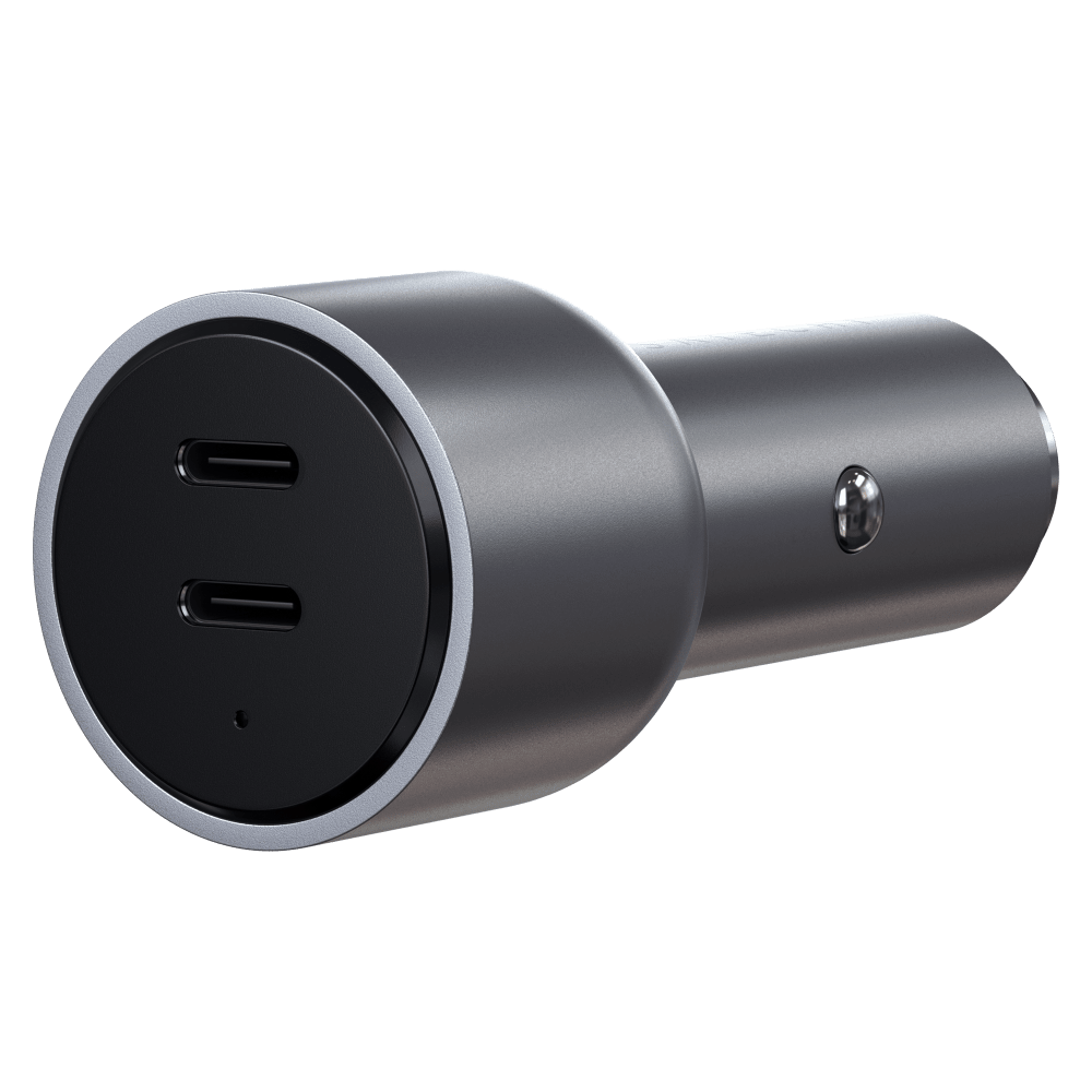 Wholesale cell phone accessory Satechi - Dual USB C PD Car Charger 40W - Space Gray