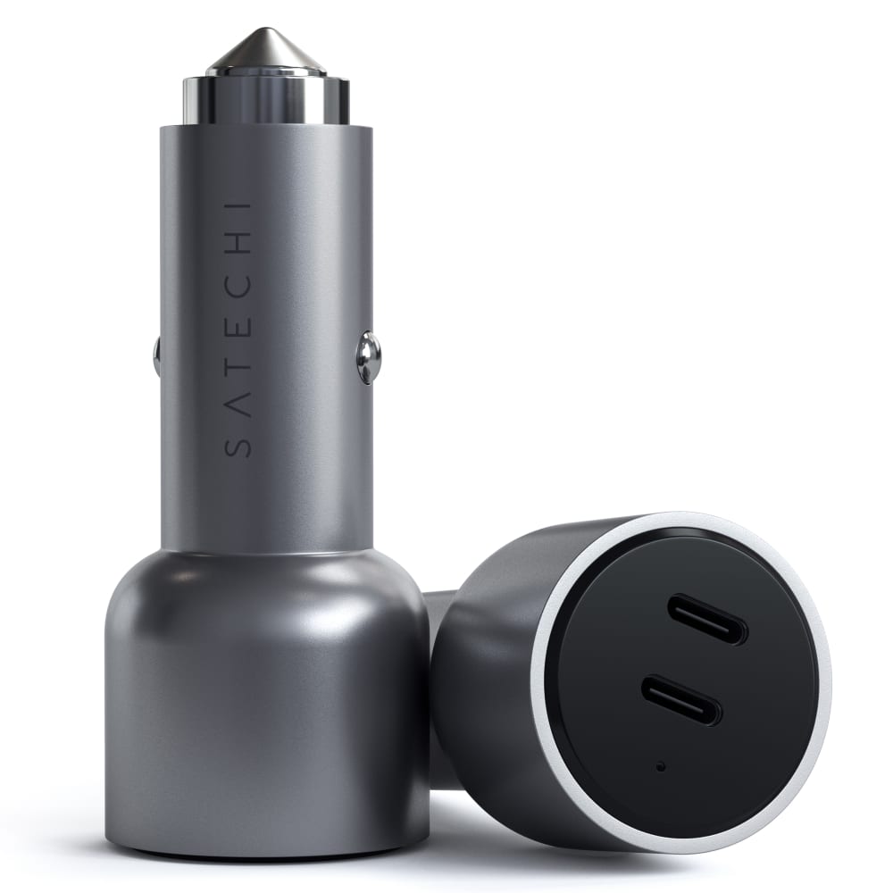 Wholesale cell phone accessory Satechi - Dual USB C PD Car Charger 40W - Space Gray