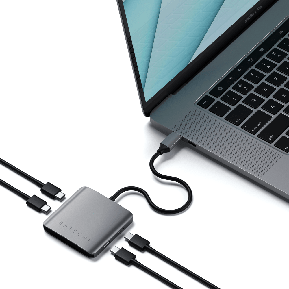 Wholesale cell phone accessory Satechi - 4 Port USB C Hub - Space Gray