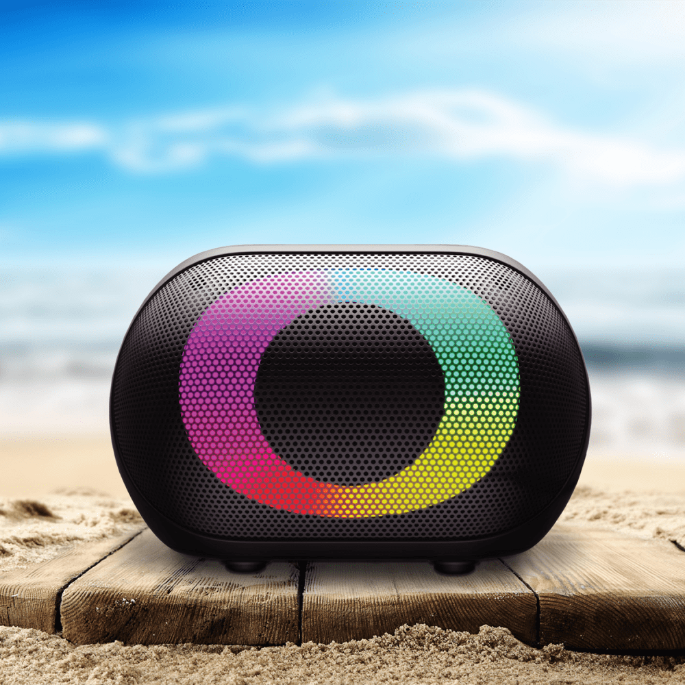 Wholesale cell phone accessory Sway - Halo LED IPX5 Splash Resistant Bluetooth Speaker 10W -