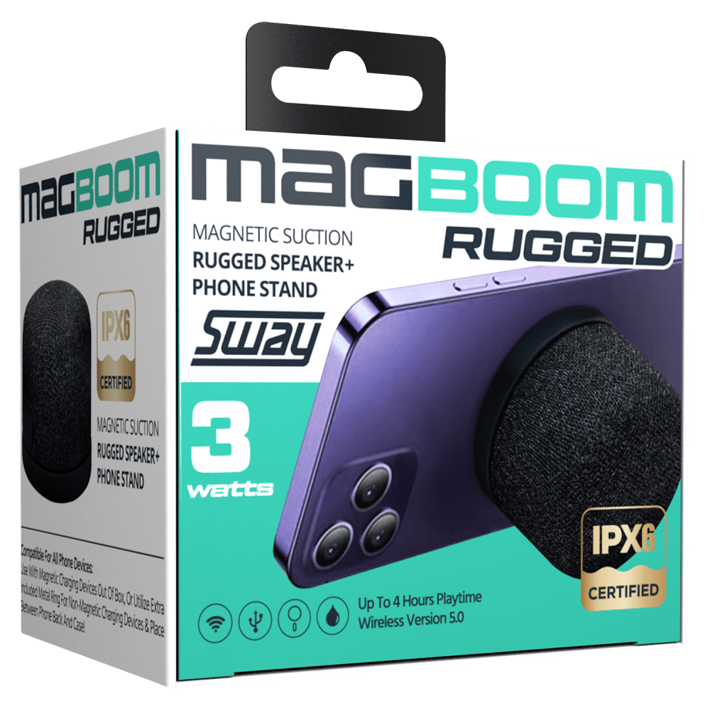 Wholesale cell phone accessory Sway - MagBoom RUGGED Water Resistant MagSafe Bluetooth Speaker