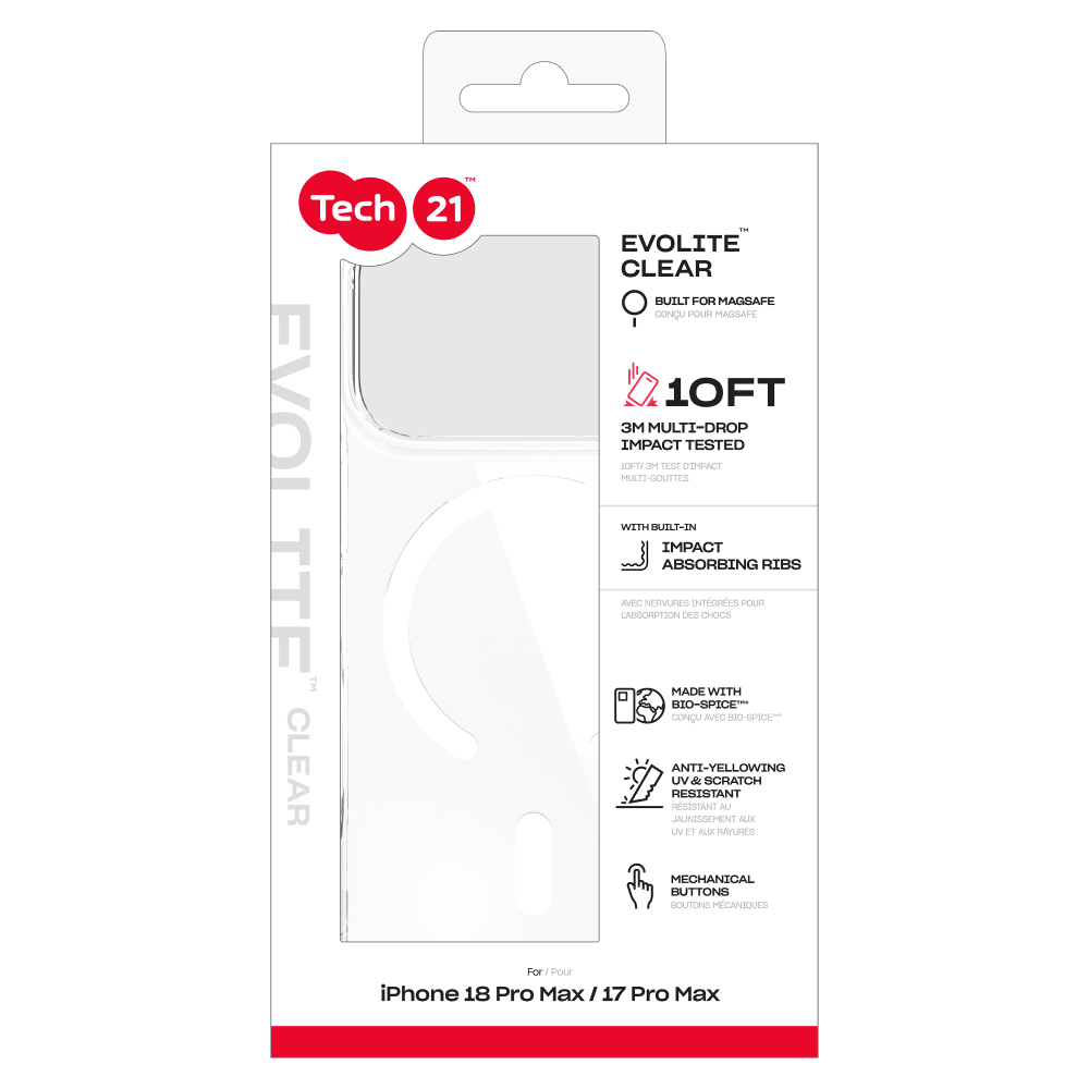 Wholesale cell phone accessory Tech21 - EvoLite MagSafe Case for Apple iPhone 18 Pro Max -