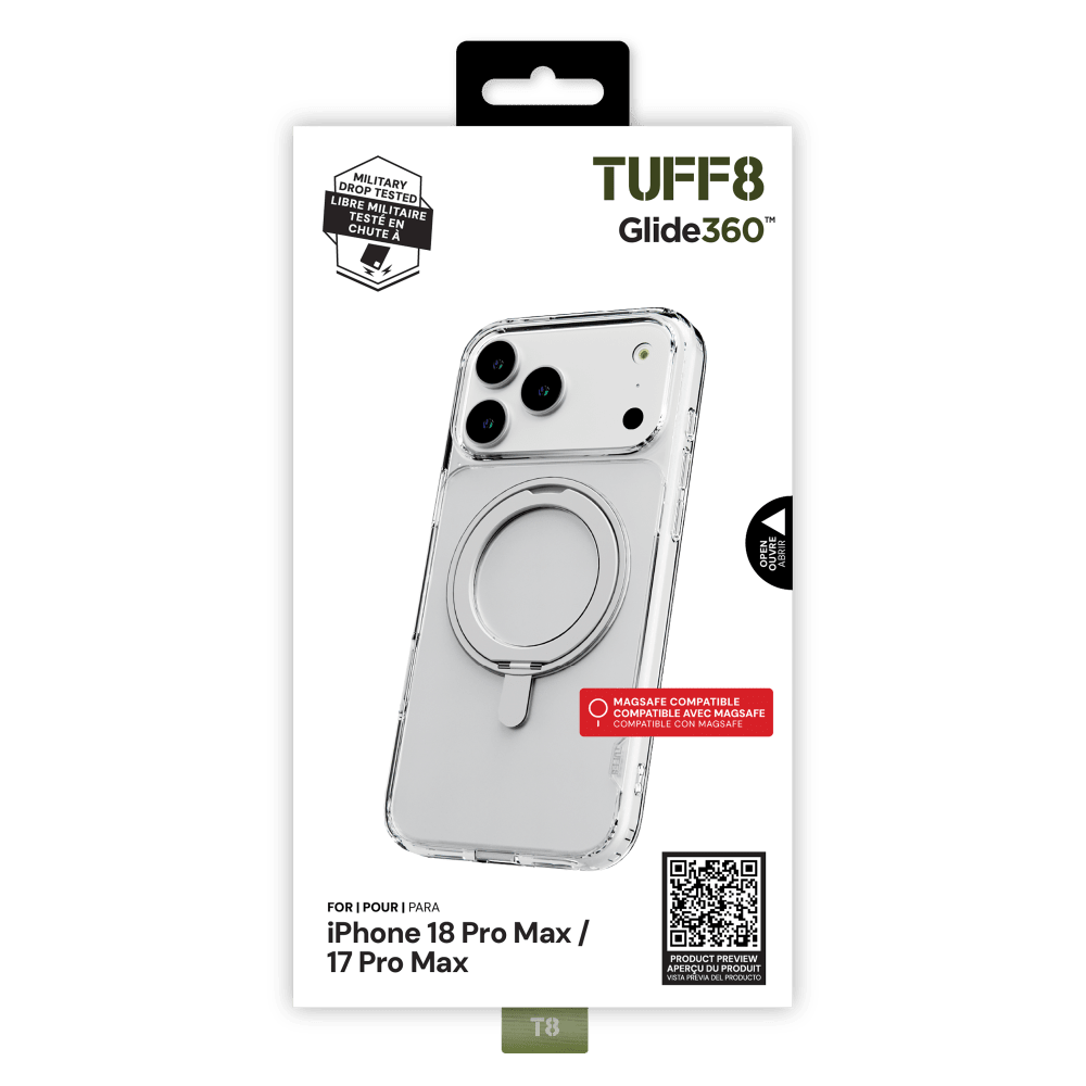 Wholesale cell phone accessory TUFF8 - Glide360 MagSafe Case for Apple iPhone 18 Pro Max -