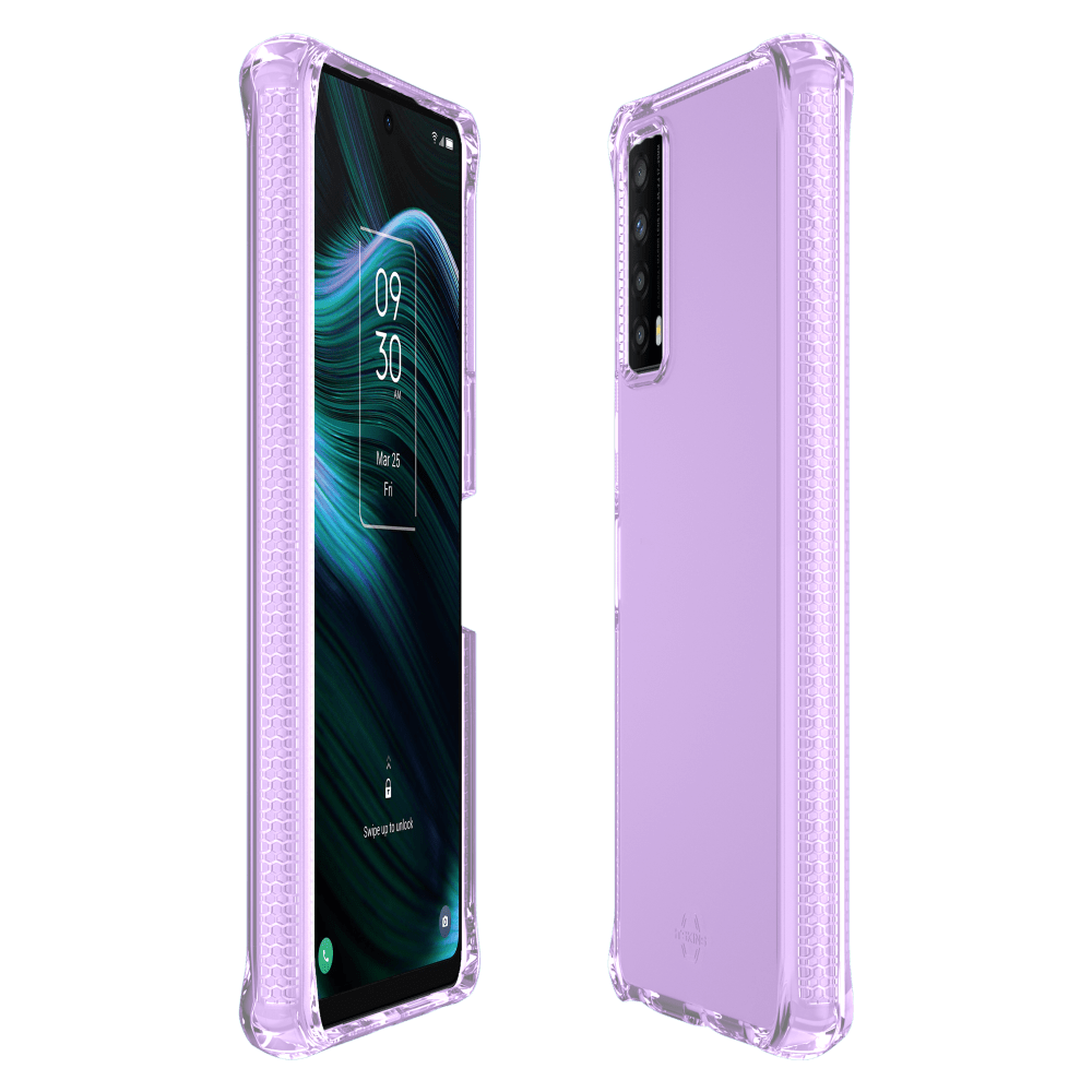 Wholesale cell phone accessory ITSKINS - Spectrum_R  Clear Case for TCL Stylus 5G - Light Purple