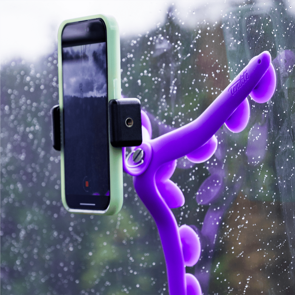 Wholesale cell phone accessory Tenikle - PRO Bendable Suction Cup Tripod Mount - Orchid Purple