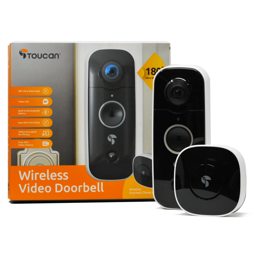 Wholesale cell phone accessory Toucan - Wireless Video Doorbell with Extra Large Rechargable