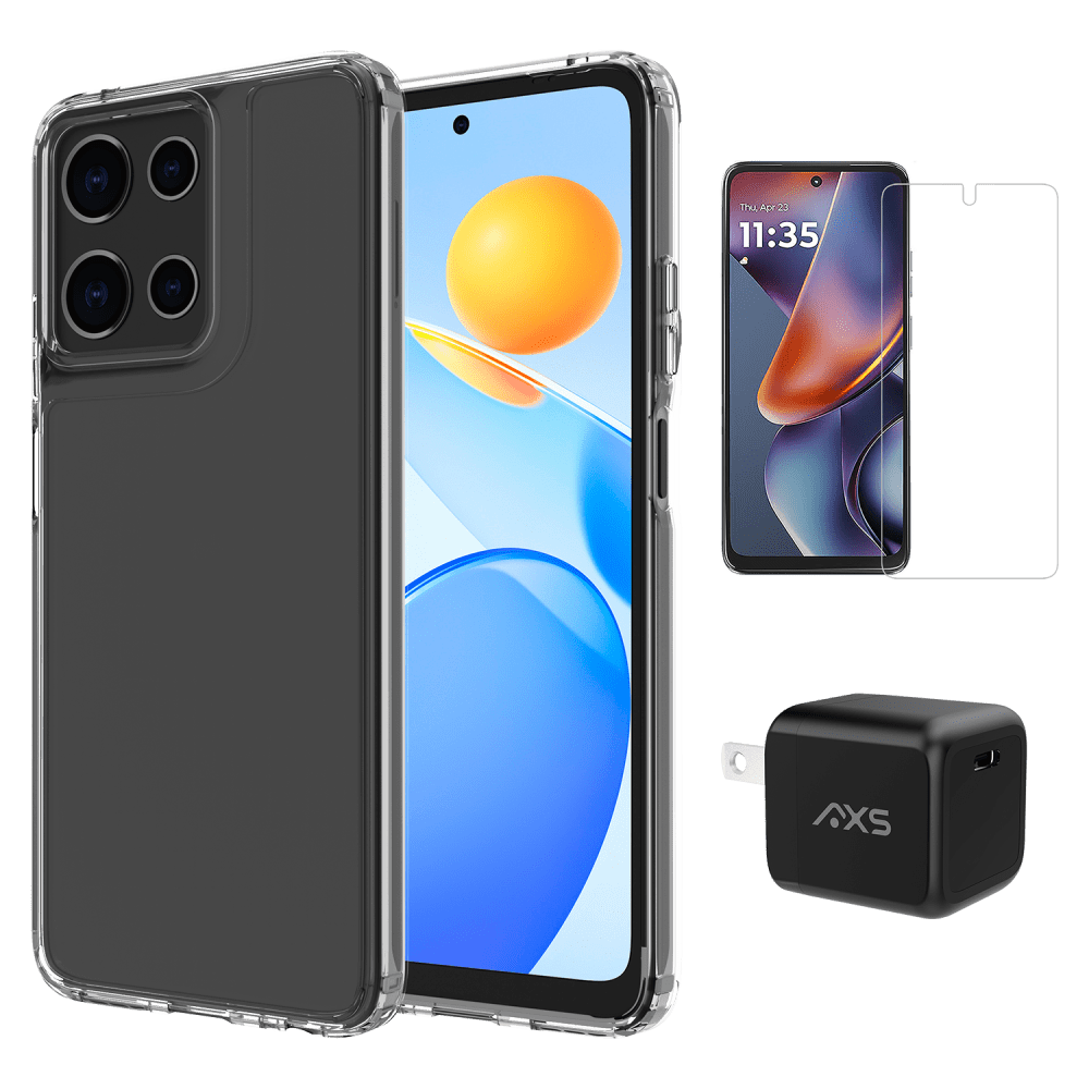 Wholesale cell phone accessory AXS - Starter Kit (Includes Ultra Clear Case, Screen Protector