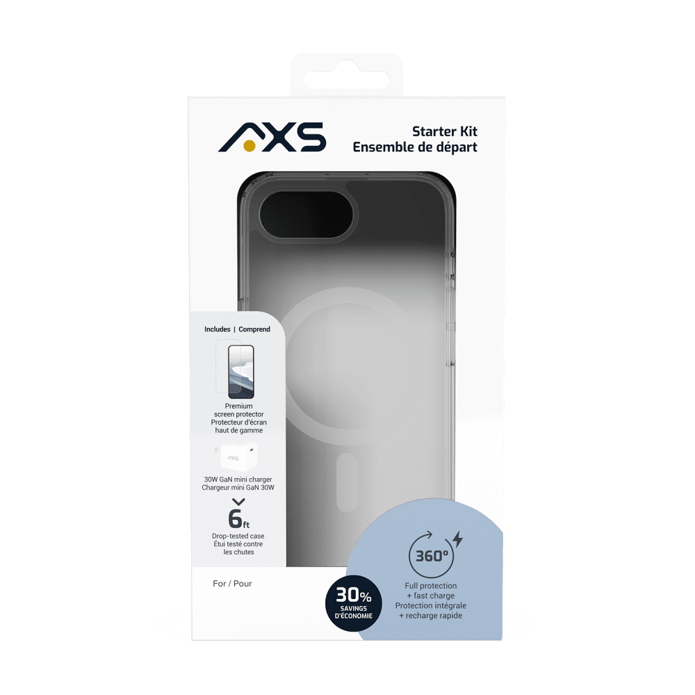 Wholesale cell phone accessory AXS - Starter Kit (Includes Ultra Clear MagSafe Case, Screen
