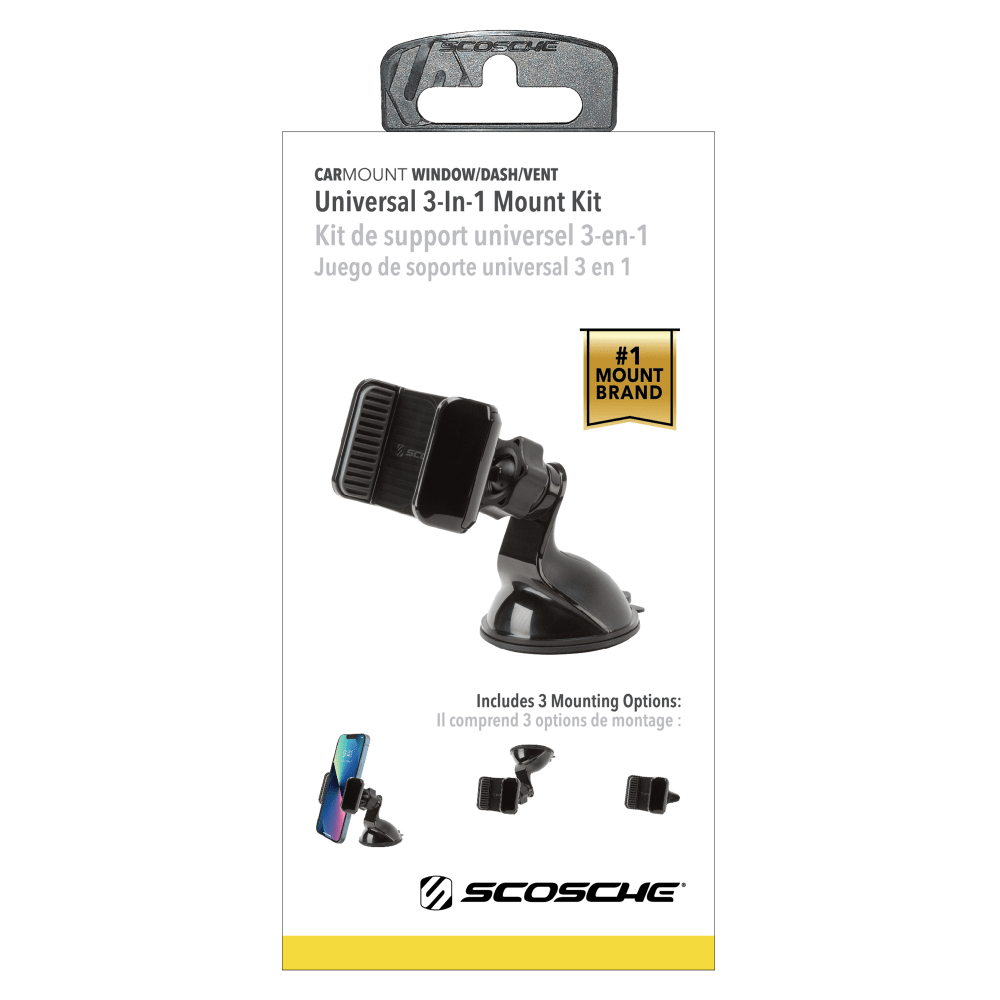 Wholesale cell phone accessory Scosche - 3-In-1 Universal Mount - Black