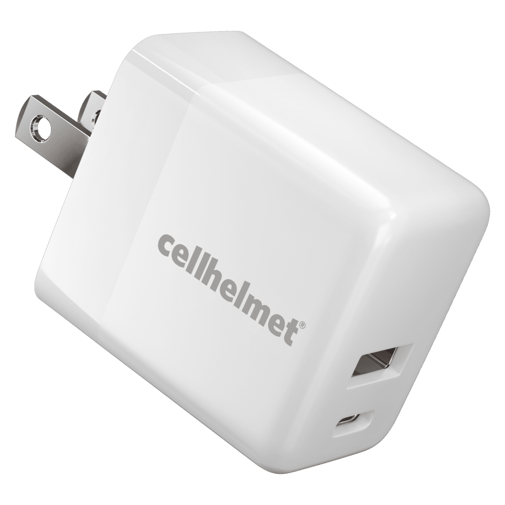 Wholesale cell phone accessory cellhelmet - USB A and USB C Dual Wall Charger 20W PD - White