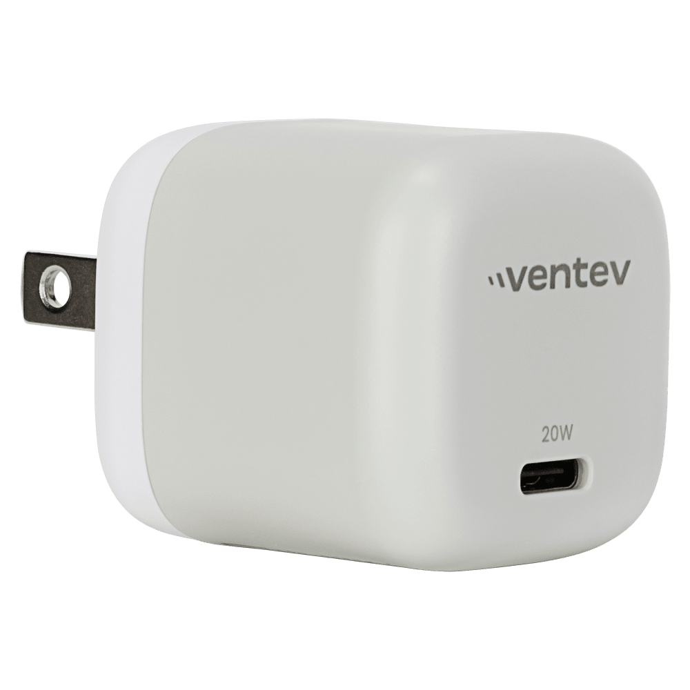 Wholesale cell phone accessory Ventev - 20W PD USB C Mini Wall Charger - White