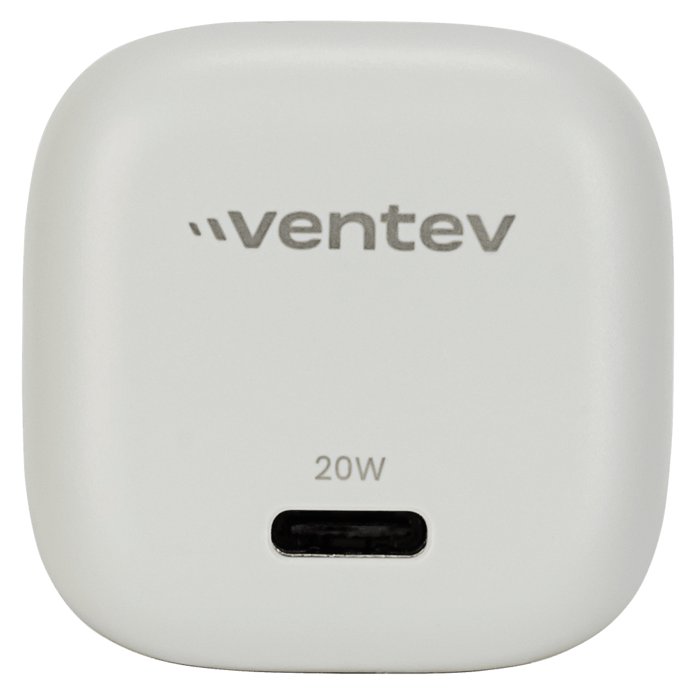 Wholesale cell phone accessory Ventev - 20W PD USB C Mini Wall Charger - White