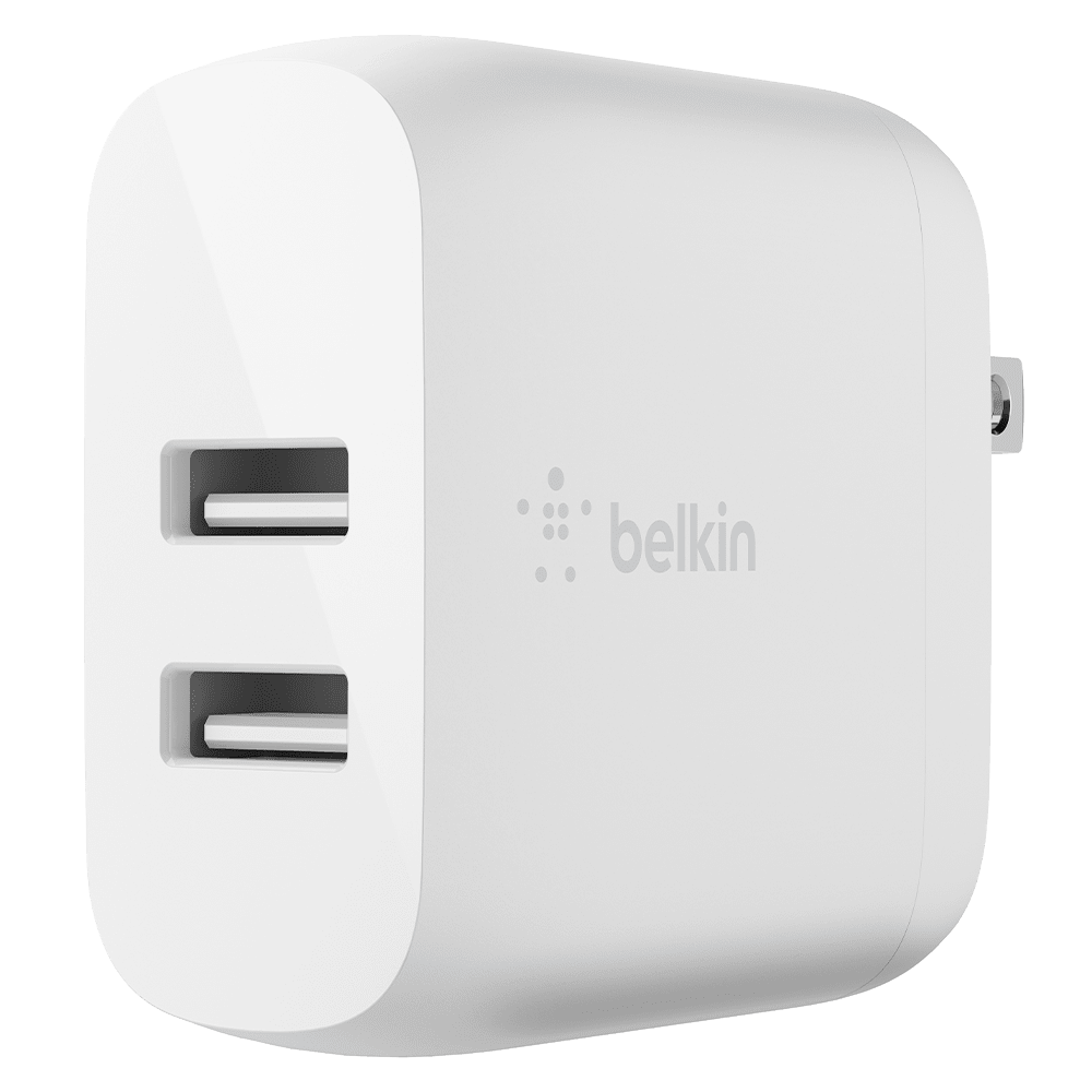 Belkin BoostCharge Dual USB-A Wall Charger 24W - White