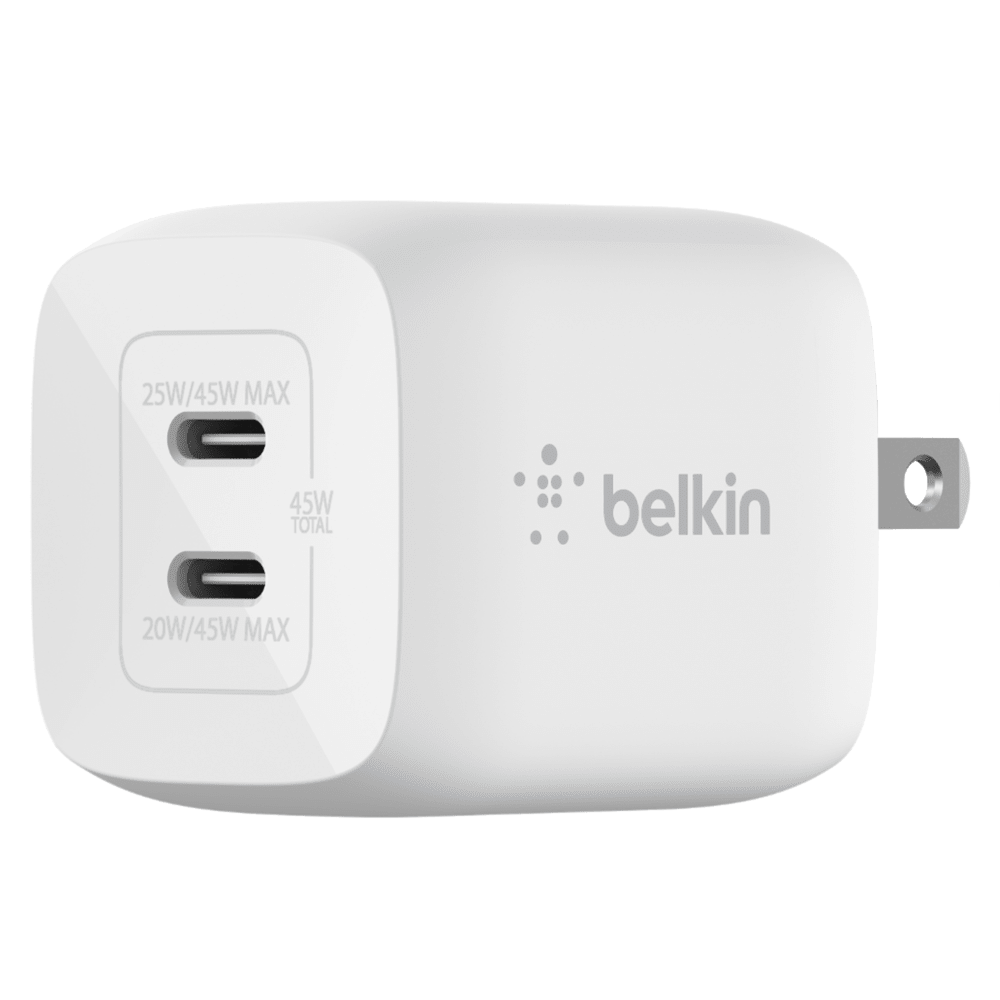 Wholesale cell phone accessory Belkin - Dual Port USB C PD Wall Charger with PPS 45W - White