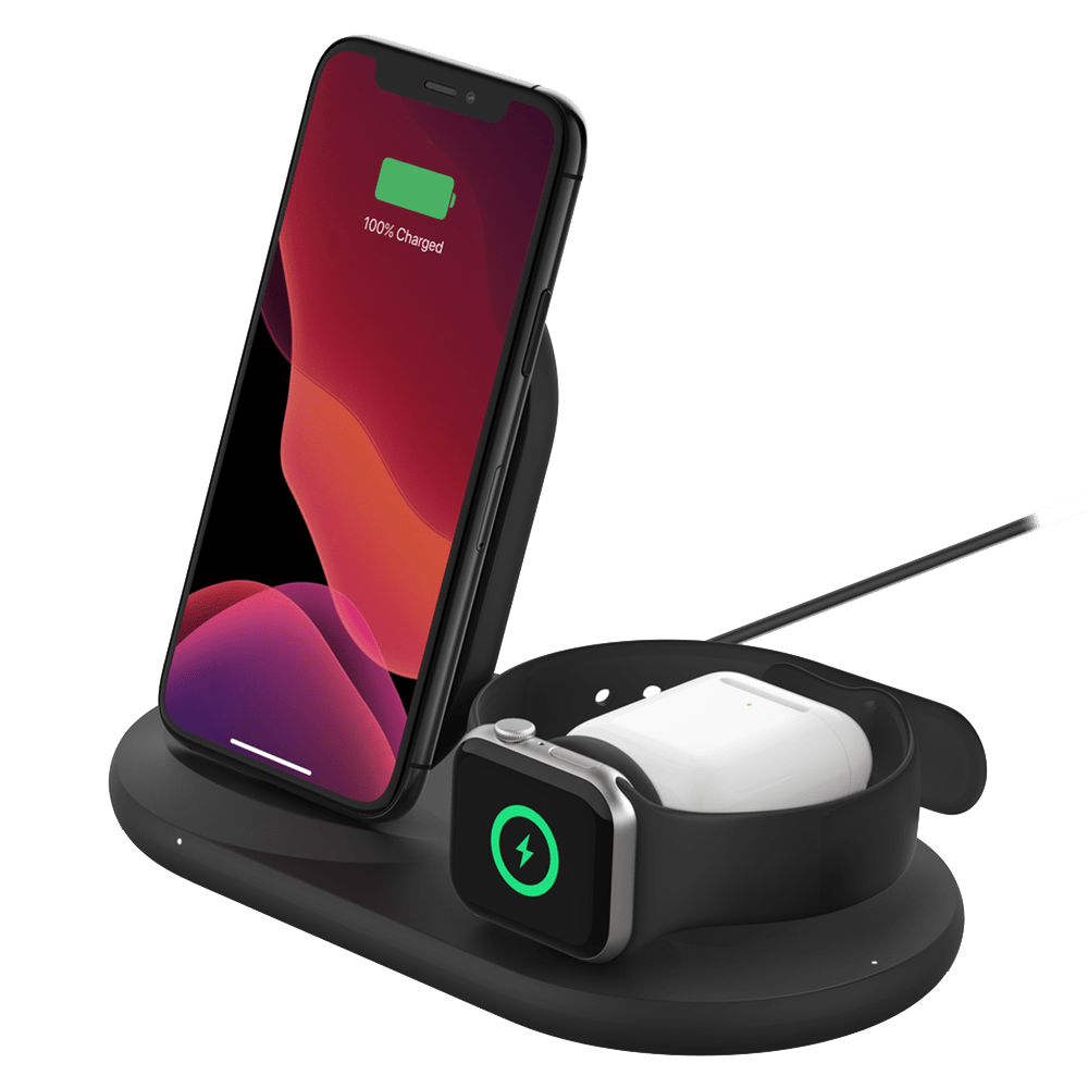 Wholesale cell phone accessory Belkin - 3-in-1 Wireless Charging Pad with Apple Watch Dock -