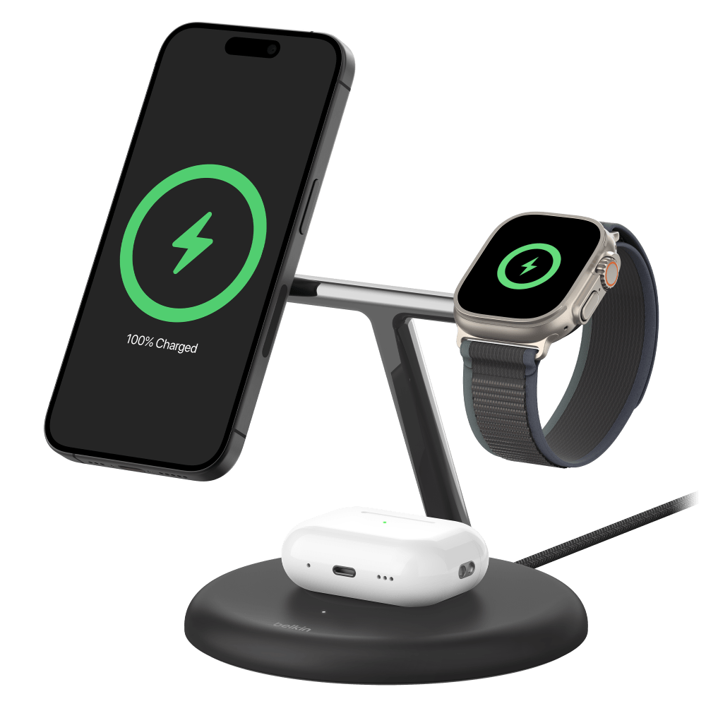 Wholesale cell phone accessory Belkin - Boost Charge Pro 3 in 1 Wireless Charging Stand with