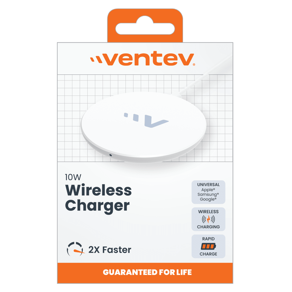 Wholesale cell phone accessory Ventev - ULTRAFAST 10W Wireless Charging Pad - White