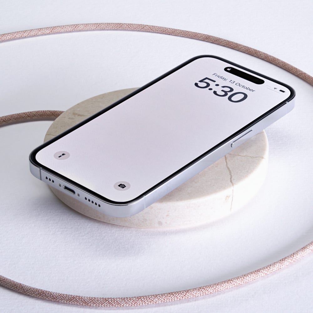 Wholesale cell phone accessory Einova - Classic Wireless Charging Stone - Cream Marble