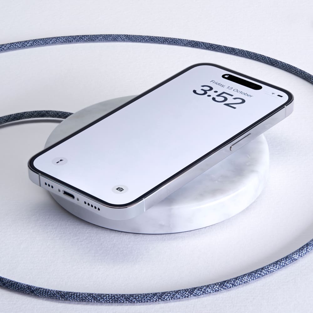 Wholesale cell phone accessory Einova - Classic Wireless Charging Stone - White Marble