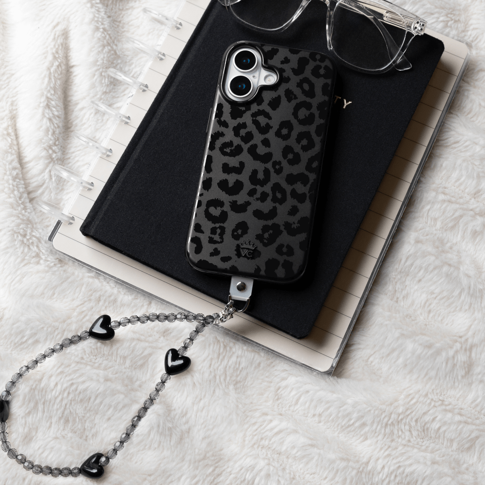 Wholesale cell phone accessory VELVET CAVIAR - Phone Charm - Black Heart