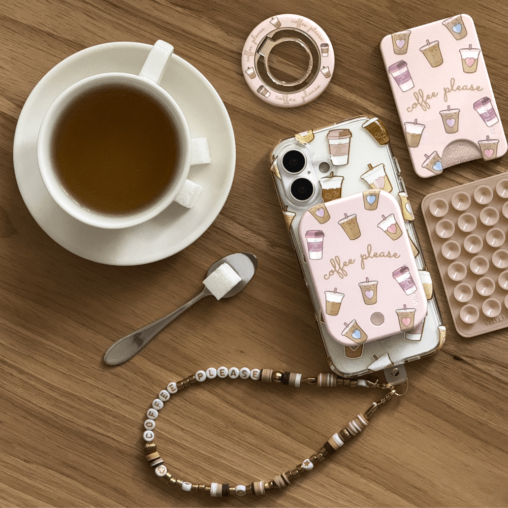 Wholesale cell phone accessory VELVET CAVIAR - Phone Charm - Coffee Please