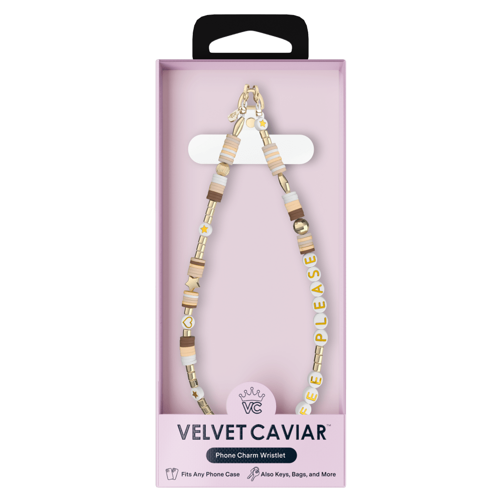 Wholesale cell phone accessory VELVET CAVIAR - Phone Charm - Coffee Please