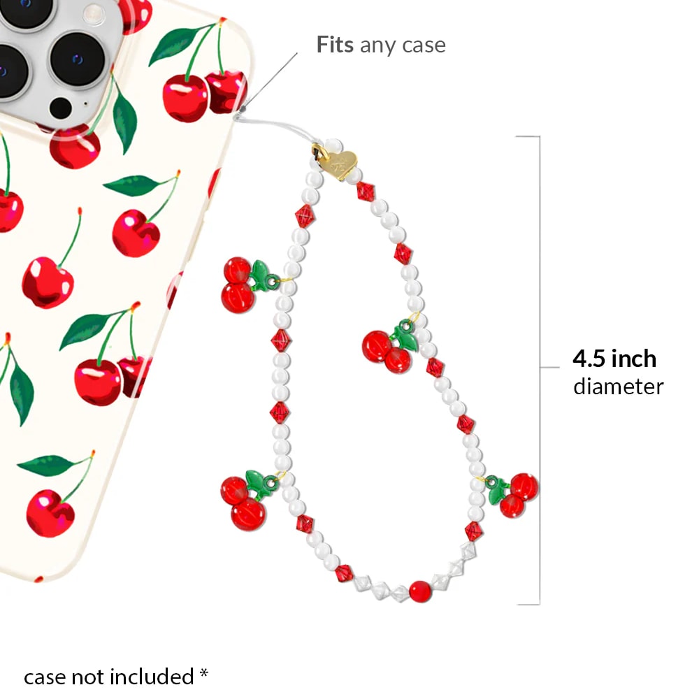 Wholesale cell phone accessory VELVET CAVIAR - Phone Charm - Mon Cheri Cherry