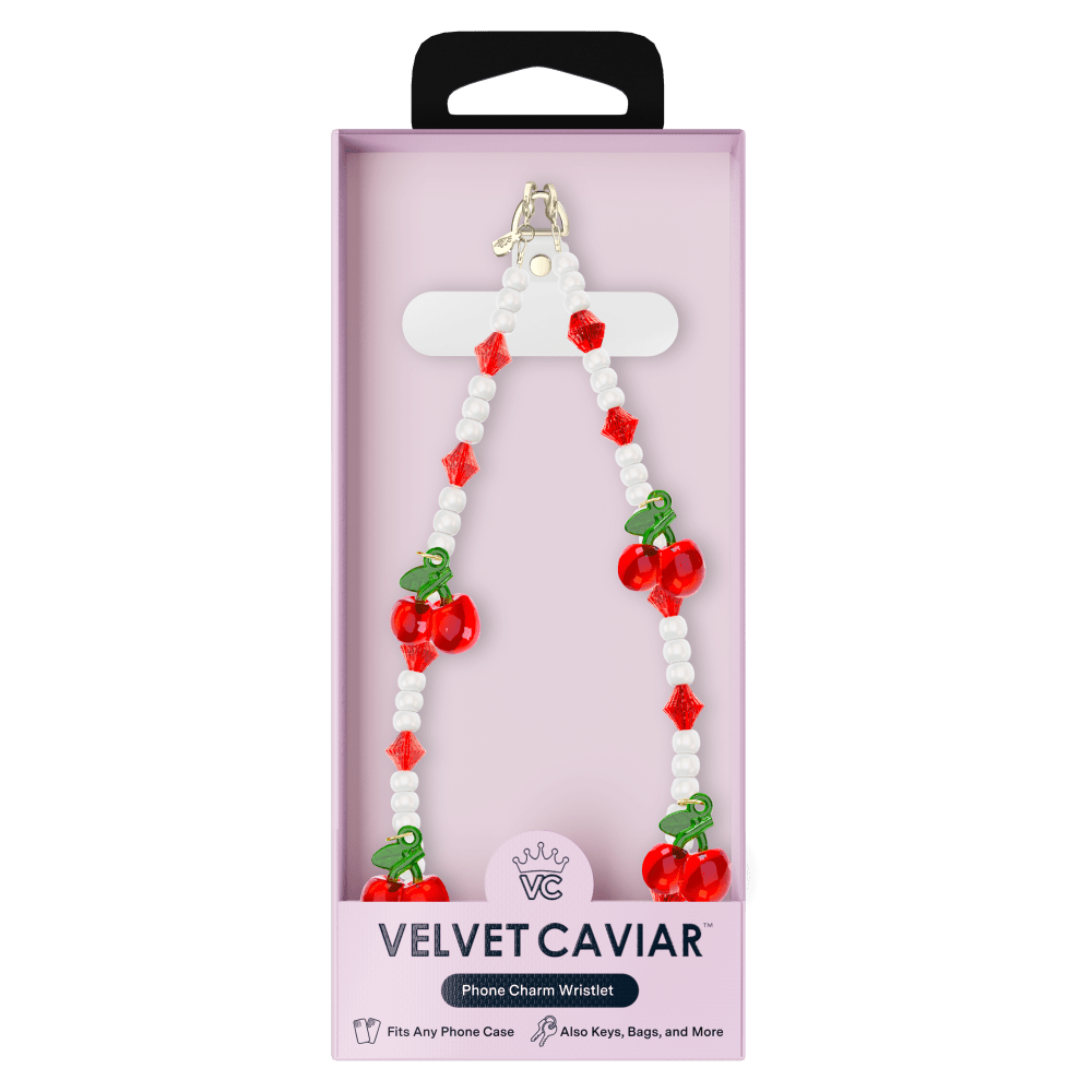 Wholesale cell phone accessory VELVET CAVIAR - Phone Charm - Mon Cheri Cherry