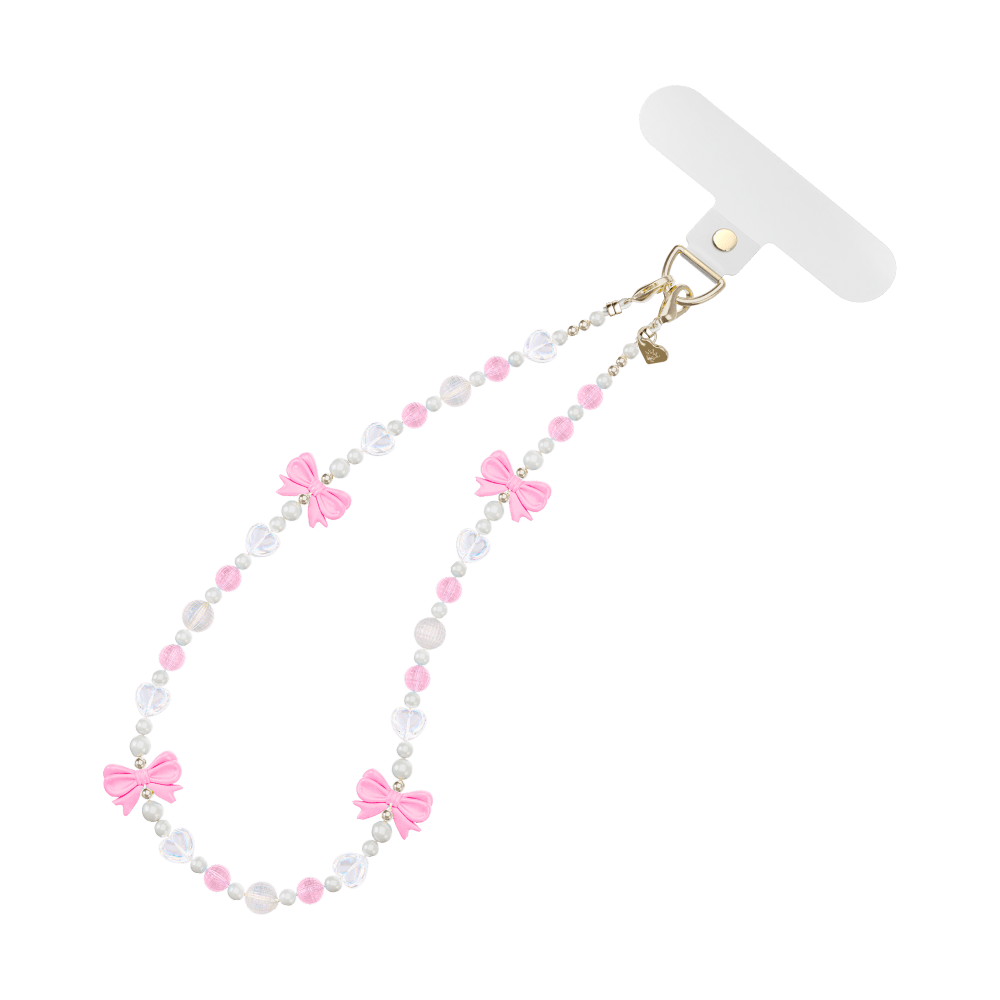 Wholesale cell phone accessory VELVET CAVIAR - Phone Charm - Pink Bow