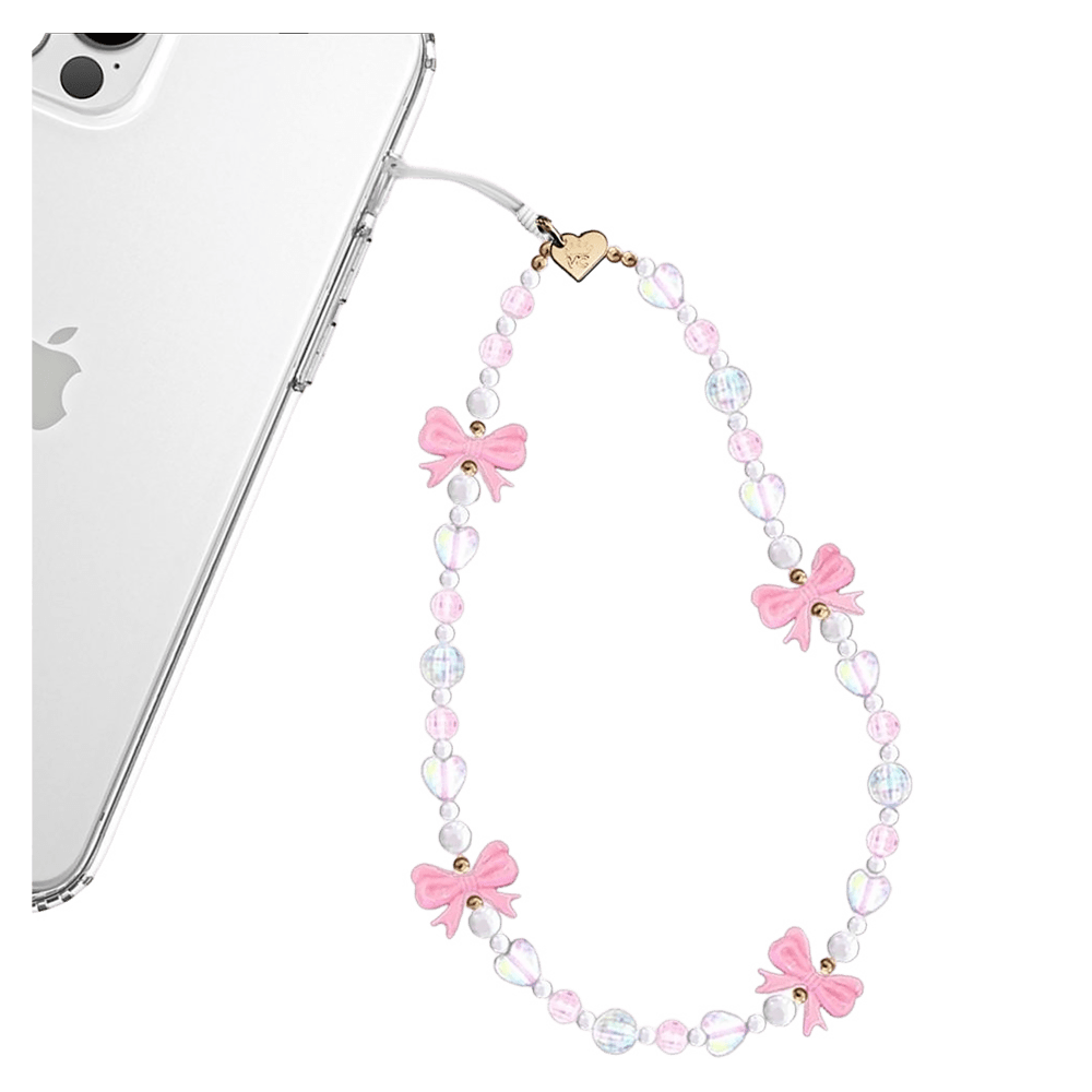 Wholesale cell phone accessory VELVET CAVIAR - Phone Charm - Pink Bow
